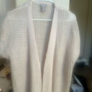 Chico's Cream Open-Front Cardigan size 2
